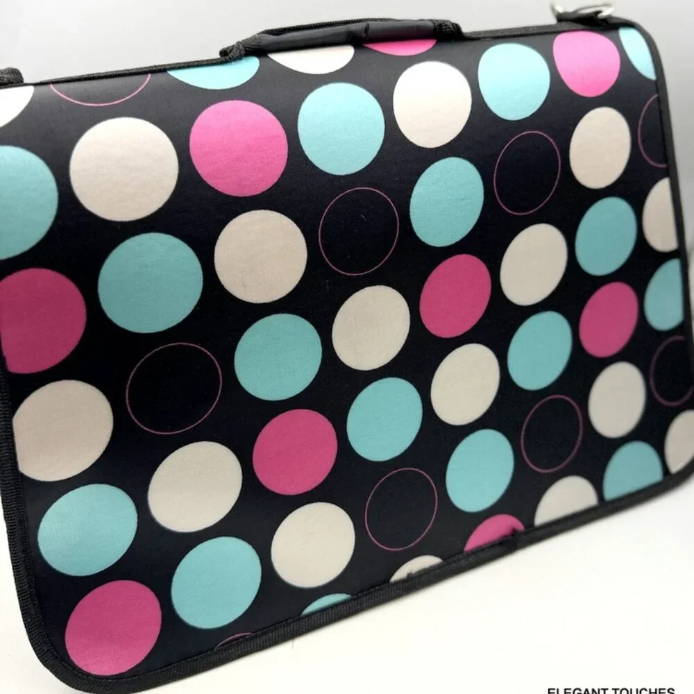 Dog Cat Carrier Polka Dot Soft Sided Pets Portable Folding Polyester Bag